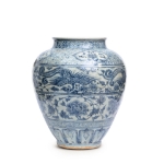 Picture of Blue and white phoenix vase