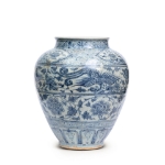 Picture of Blue and white phoenix vase