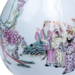 Picture of Famille rose porcelain vase with garden scene