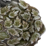Picture of A Molded Yaozhou Olive Green Glazed High Foot Bowl with Flowers and Leaves Pattern