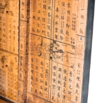 Picture of  Lacquered Red Cabinet with Hand-Painted Scenic Motifs and Calligraphy Interior