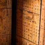 Picture of  Lacquered Red Cabinet with Hand-Painted Scenic Motifs and Calligraphy Interior