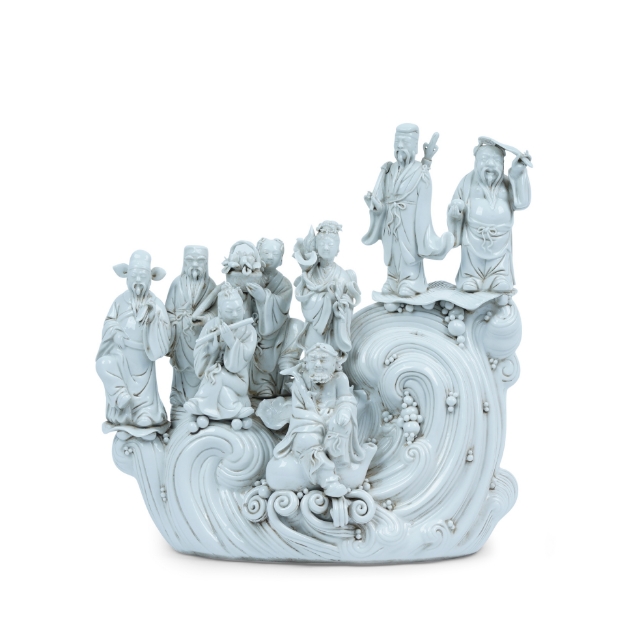 Picture of Dehua of Eight Immortals on Waves
