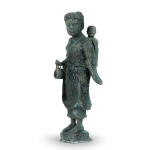 Picture of Bronze Sculpture of a Mother Carrying Child 