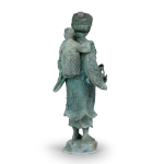 Picture of Bronze Sculpture of a Mother Carrying Child 