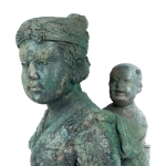 Picture of Bronze Sculpture of a Mother Carrying Child 