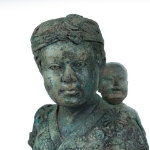 Picture of Bronze Sculpture of a Mother Carrying Child 