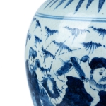 Picture of Pair of Qing Dynasty Blue and White Porcelain Jars