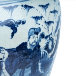 Picture of Pair of Qing Dynasty Blue and White Porcelain Jars