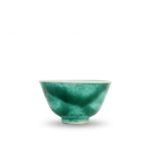 Picture of Vibrant Green Glazed Porcelain Bowl with Seal Mark