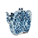 Picture of Blue and White Porcelain Moon Flask Teapot with Phoenix Motifs