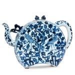 Picture of Blue and White Porcelain Moon Flask Teapot with Phoenix Motifs