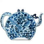 Picture of Blue and White Porcelain Moon Flask Teapot with Phoenix Motifs
