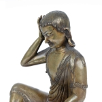 Picture of A bronze statue of Milarepa seated in a meditative pose