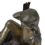 Picture of A bronze statue of Milarepa seated in a meditative pose