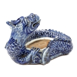 Picture of Blue-Glazed Dragon Sculpture