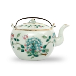 Picture of Famille Rose Porcelain Teapot with Peony and Floral Motifs