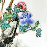 Picture of  Pair of Famille Rose Porcelain Vases with Floral Motifs