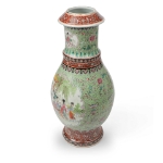 Picture of Chinese Famille Verte Vase with Courtly Scene Motifs